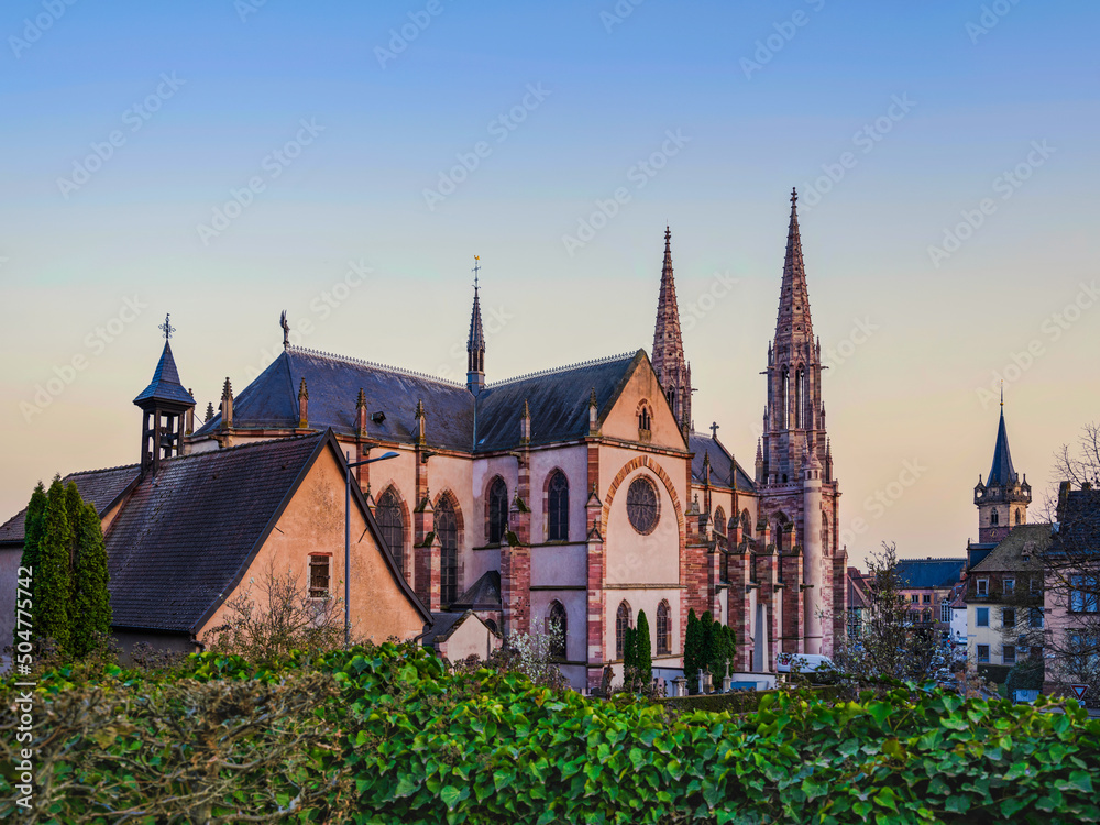 Church of Saints Peter and Paul in in Obernai, Alsace, France