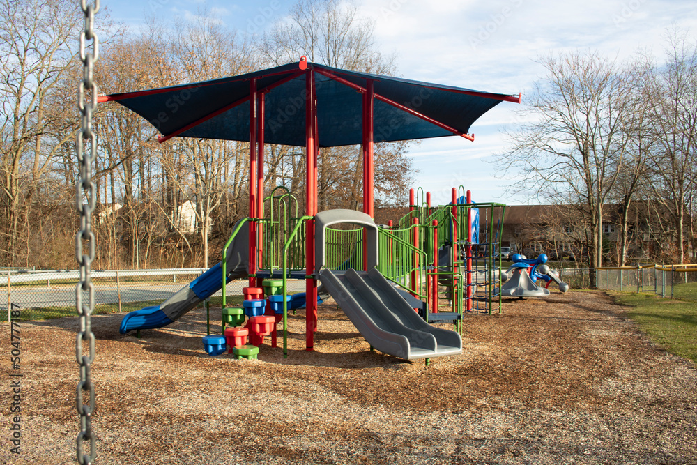 coverd public play ground muti use climber and slide unit