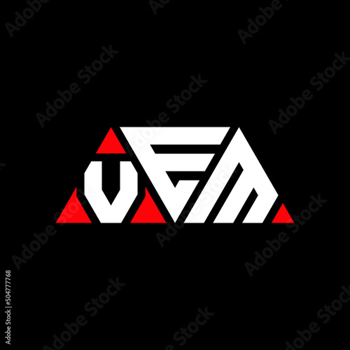 VEM triangle letter logo design with triangle shape. VEM triangle logo design monogram. VEM triangle vector logo template with red color. VEM triangular logo Simple, Elegant, and Luxurious Logo...