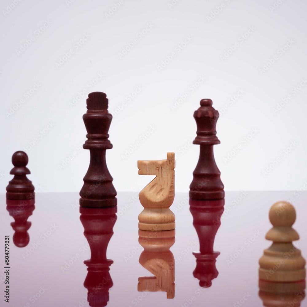 chess pieces on the board white background chess pieces on the board white background