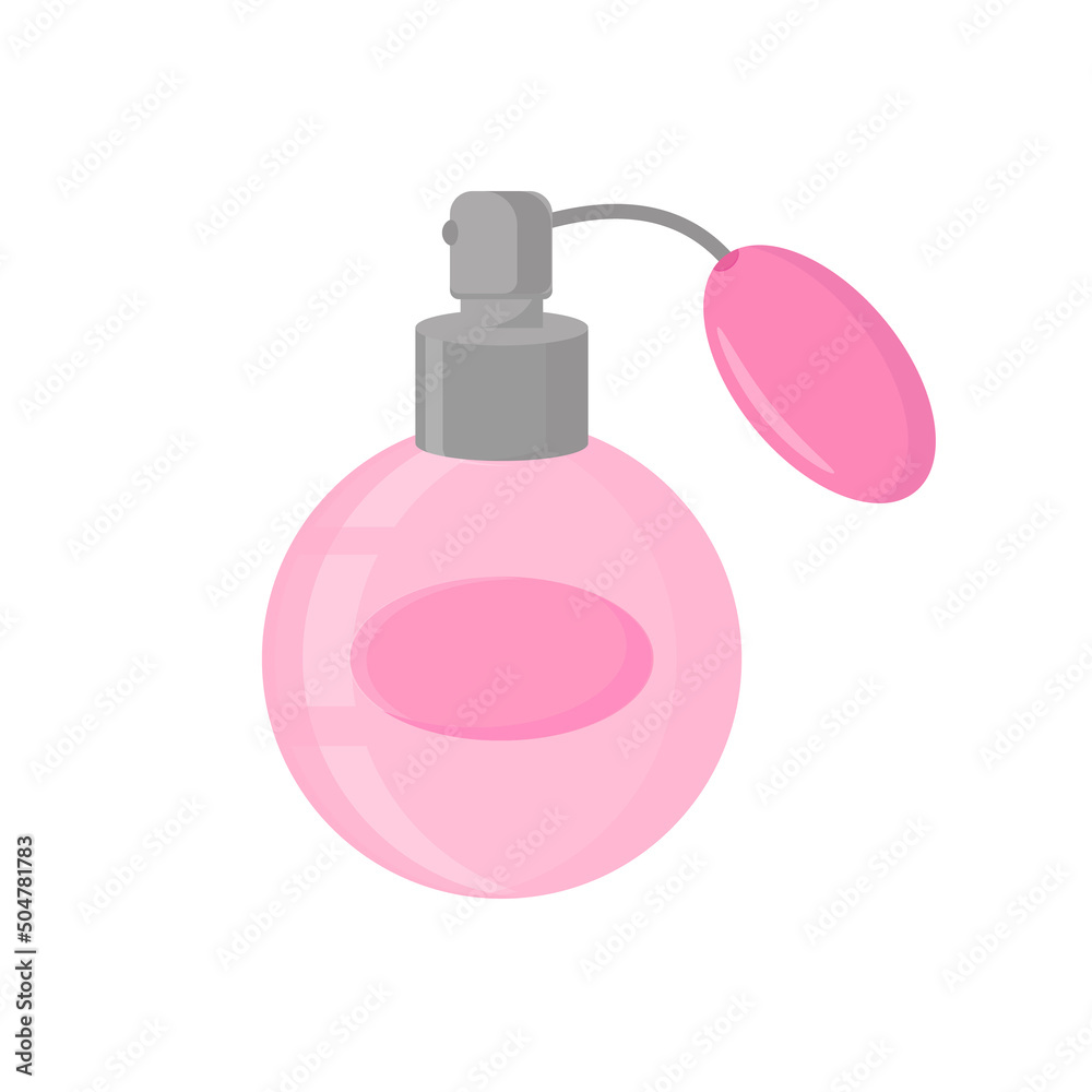 illustration of isolated perfume on white background