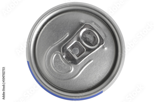 Kazakhstan, Kostanay May 15, 2022,upper part aluminium can with bottle opener with red bull emblem.