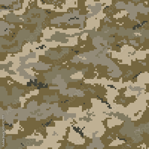 Protective camouflage of the Ukrainian armed forces pixel pattern camo military background print for fabric.
