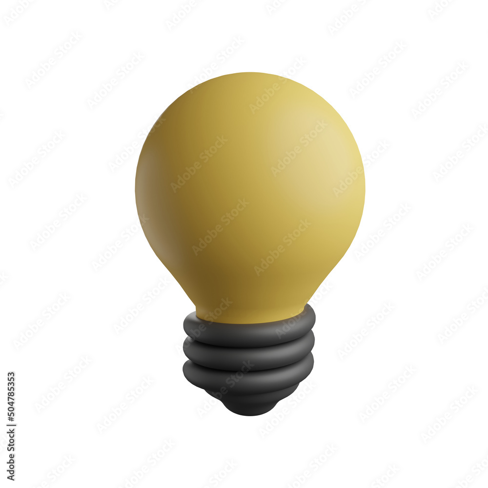 3d illustration of idea symbol 3d illustration of idea symbol