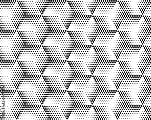 Seamless halftone hexagon shape dot pattern vector, Geometric Halftone Abstract pattern for Fabric and textile printing, sport jersey texture, wrapping paper, backdrops and packaging