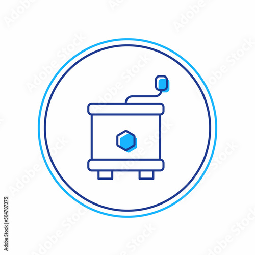Filled outline Honey extractor icon isolated on white background. Mechanical device for honey extraction from honeycombs. Vector