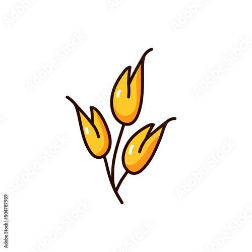 color outline oat illustration icon
