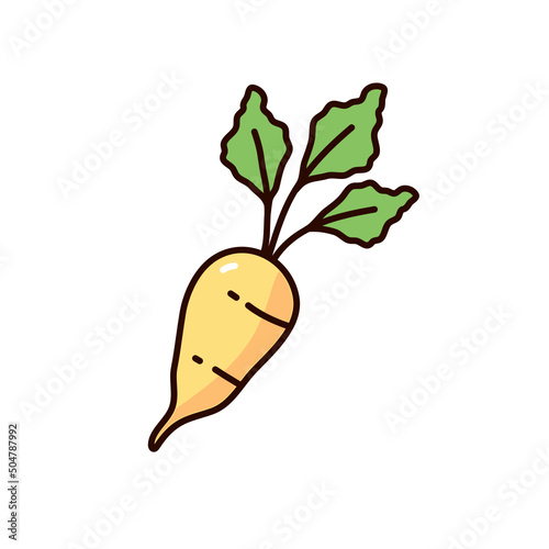 color outline sugar beet illustration icon