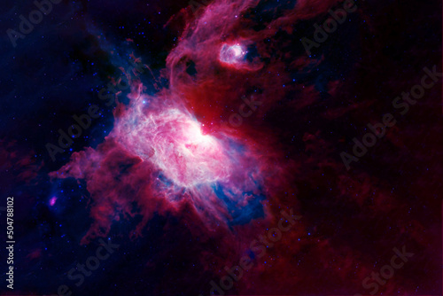 Fototapeta Naklejka Na Ścianę i Meble -  Blue space nebula with stars. Elements of this image furnished by NASA