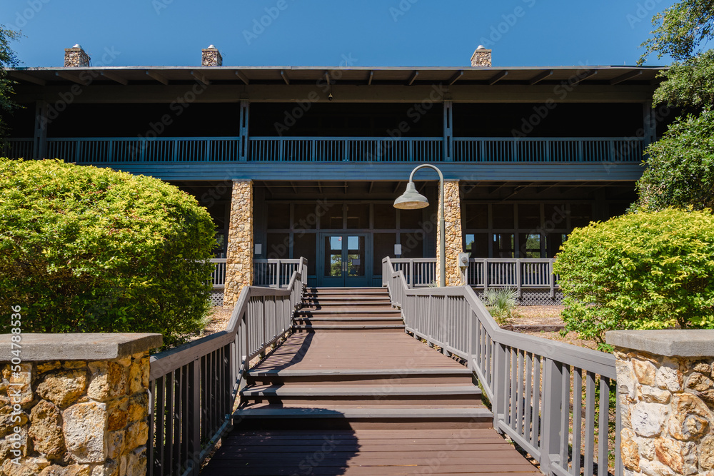 Hickory Point Recreation Park main building on Lake Harris in Tavares, Florida Hickory Point Recreation Park main building on Lake Harris in Tavares, Florida
