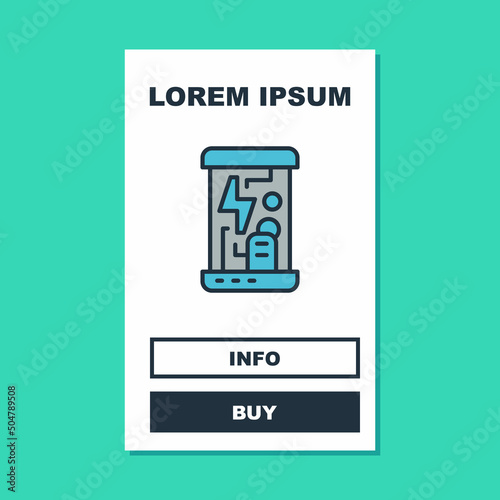 Filled outline Futuristic cryogenic capsules or containers icon isolated on turquoise background. Cryonic technology for humans or cryogenic chamber. Vector