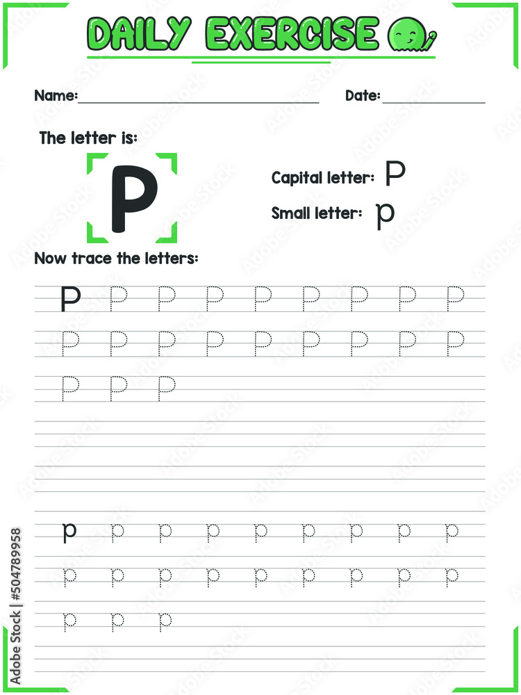 Alphabet Letter Tracing Practice and Handwriting Exercise for Kids in Primary and Kindergarten School Alphabet Letter Tracing Practice and Handwriting Exercise for Kids in Primary and Kindergarten School