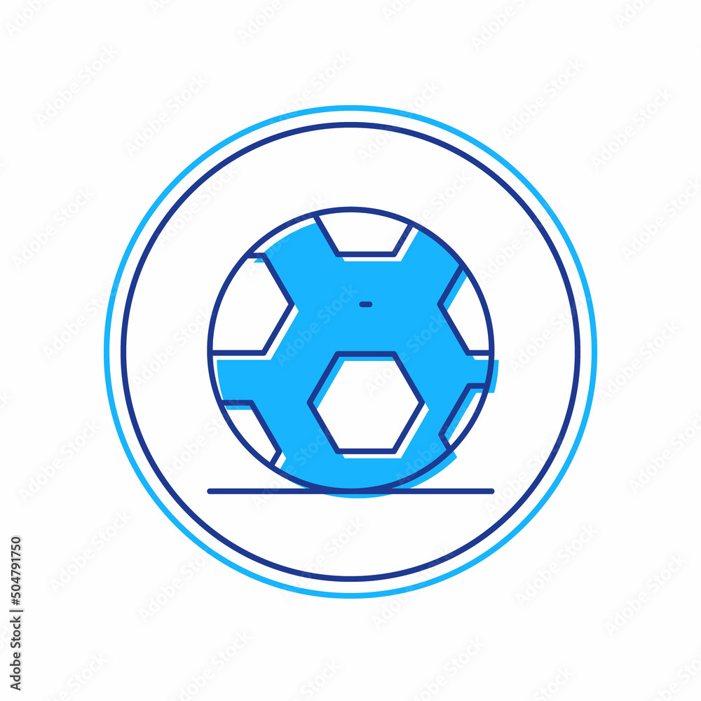 Filled outline Soccer football ball icon isolated on white background. Sport equipment. Vector Filled outline Soccer football ball icon isolated on white background. Sport equipment. Vector