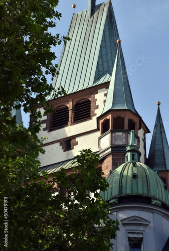 Spitze des Martinstors in Freiburg photo