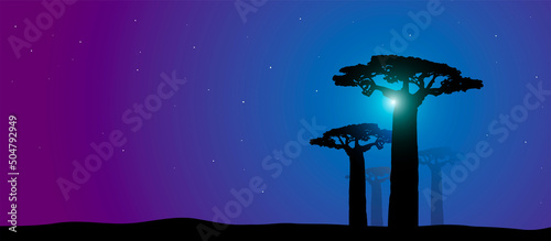 paesaggio, africano, savana, africa, safari