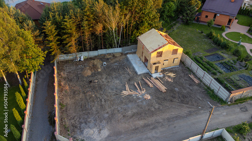 Foto Construction of new and modern modular house
