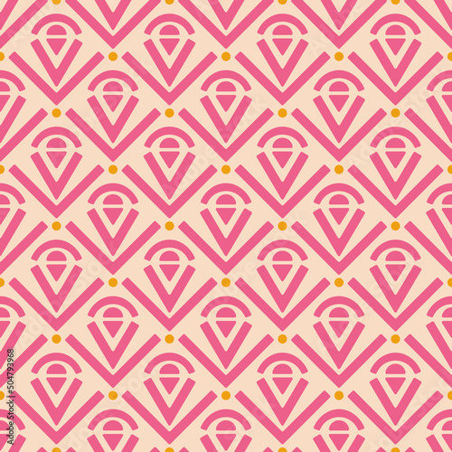 seamless abstract pattern with lines and circle