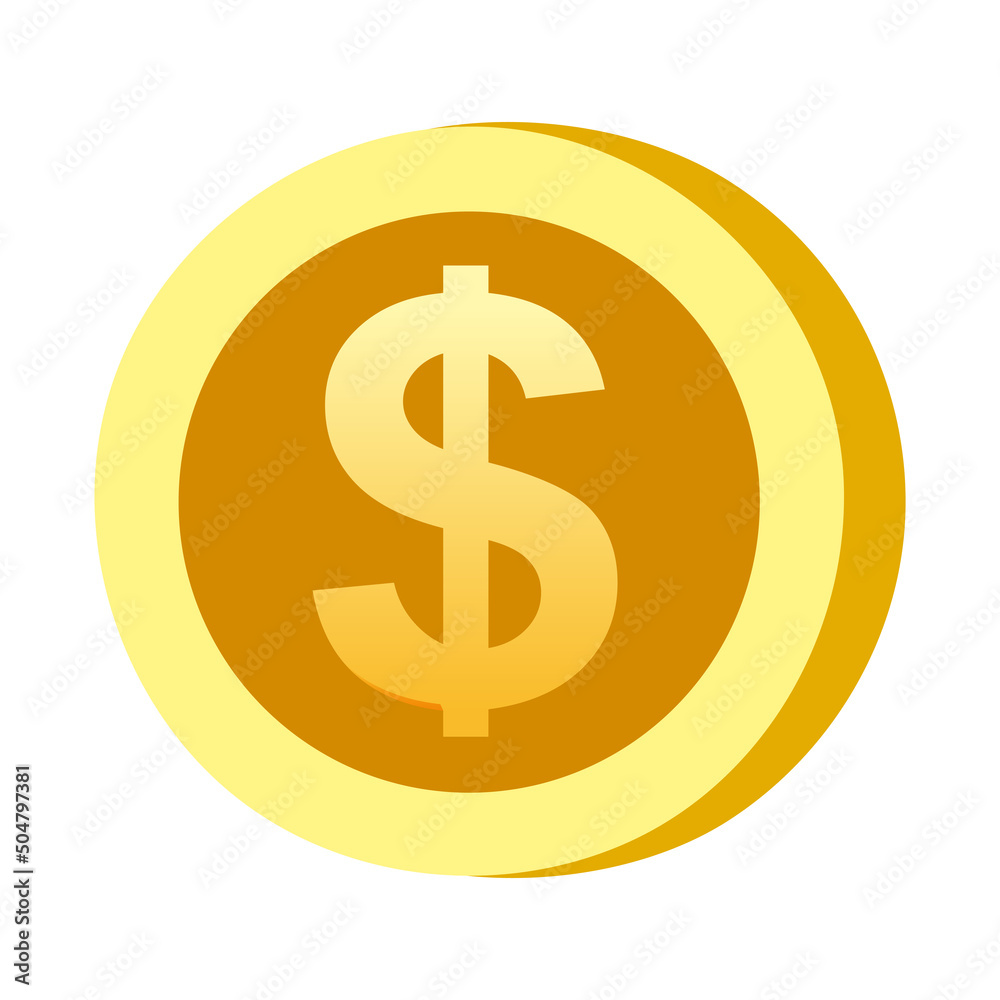 Icon dollar sign shape. Gambling symbol, object. Vector illustration Icon dollar sign shape. Gambling symbol, object. Vector illustration