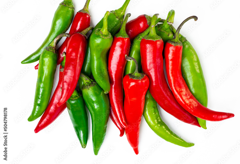 hot green and  red pepper 