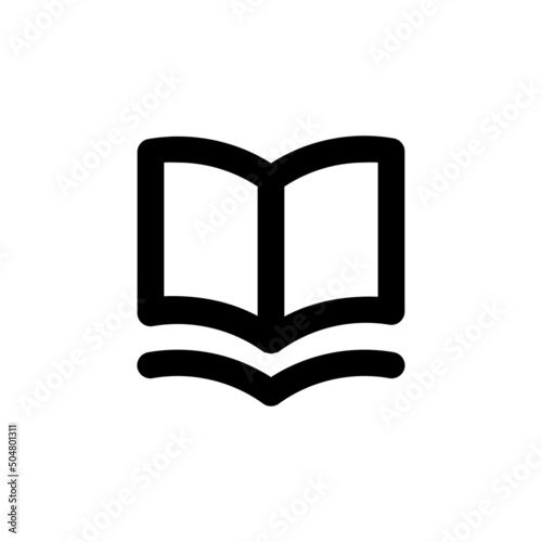 Book vector icon. Literature or encyclopedia symbol in simple linear style isolated. Vector EPS 10