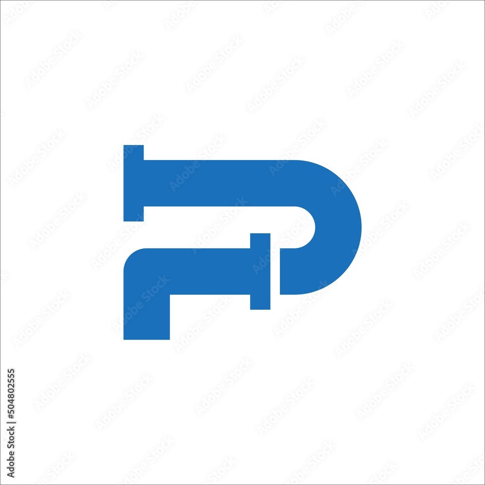 Pipe initial letter P Logo Icon Template. Illustrator vector graphics. Pipe initial letter P Logo Icon Template. Illustrator vector graphics.