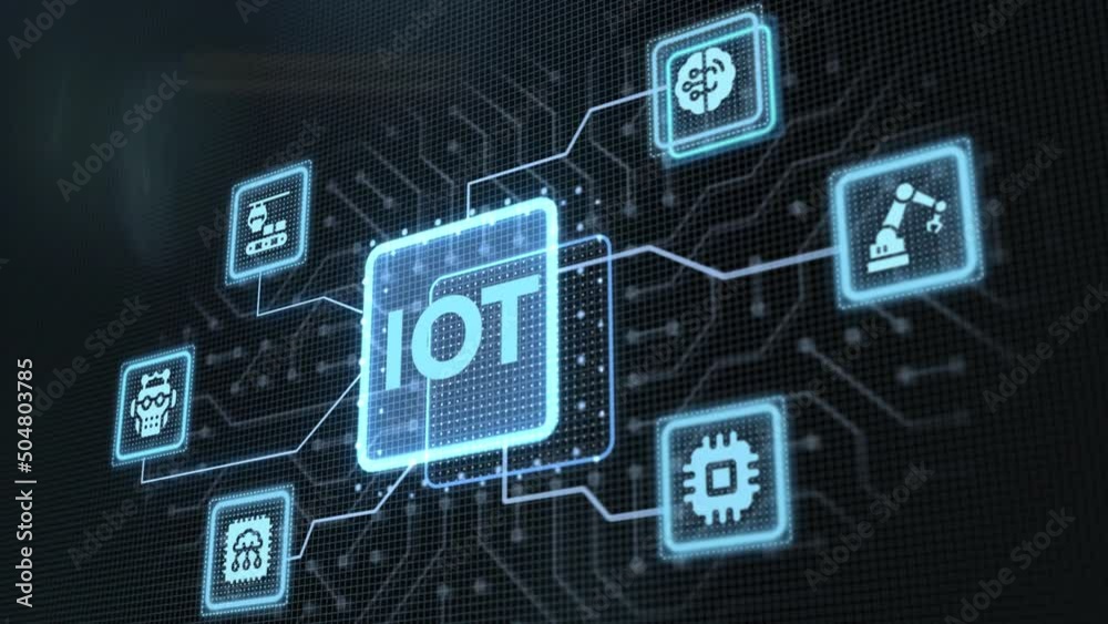 Internet of things - IOT concept. Businessman offer IOT products and solutions.