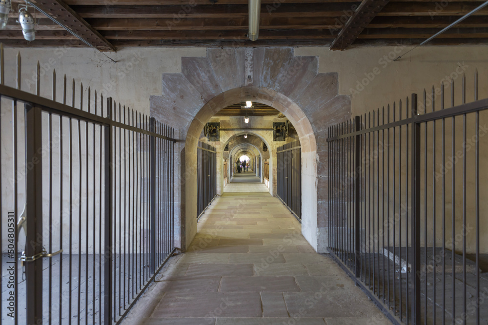 corridor in the church
