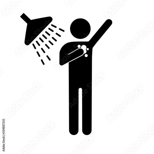 Vector icon for shower room