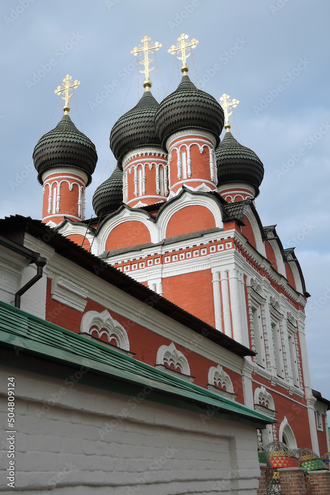 Vysokopetrovsky Monastery in Moscow, famous landmark.	