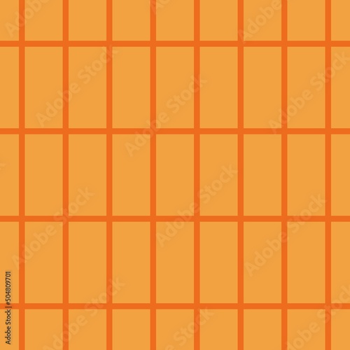 Seamless vector pattern with modern vertical rectangular orange tiles. Subway tile seamless background.
