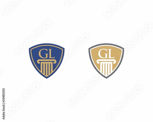 Letters GL  Law Logo Vector 001