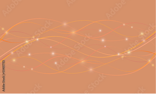Beige gentle pleasant abstract vector background with sparkling sparks and waves in motion
