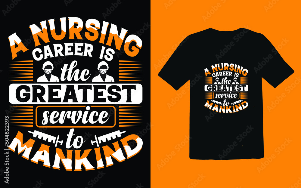 Nurse t-shirt design typographic vector Nurse t-shirt design typographic vector