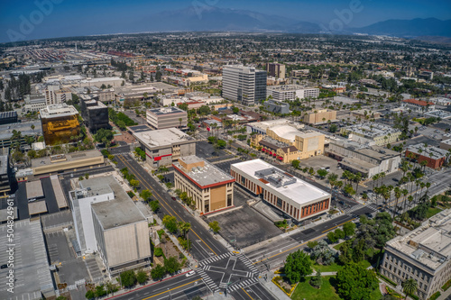 Aerial View of the Skyline of San Bernardino, California photo