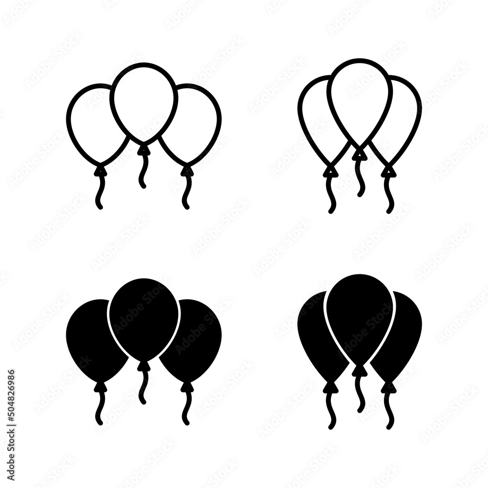 Balloon Icons Vector. Party Balloon Sign And Symbol Stock Vector 