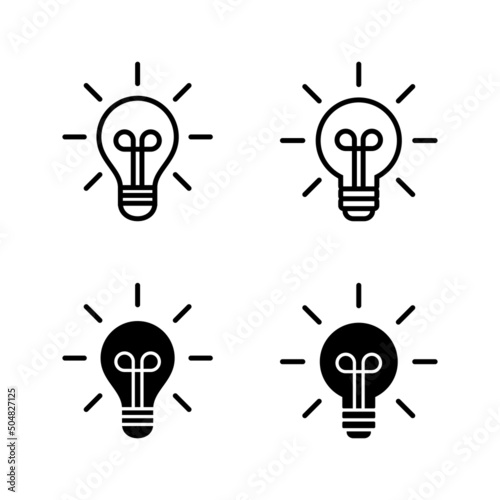 Lamp icons vector. Light bulb sign and symbol. idea symbol.