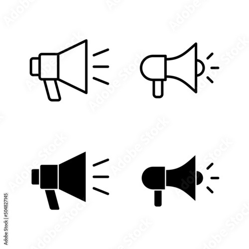 Megaphone icons vector. Loudspeaker sign and symbol