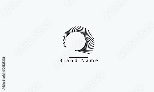 Spiral lines vector logo design