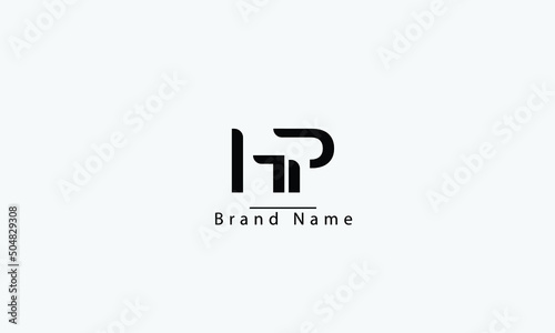 HP PH H P abstract vector logo monogram template