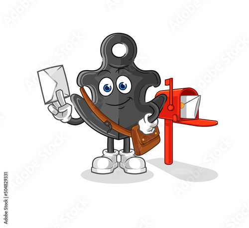 anchor postman vector. cartoon character