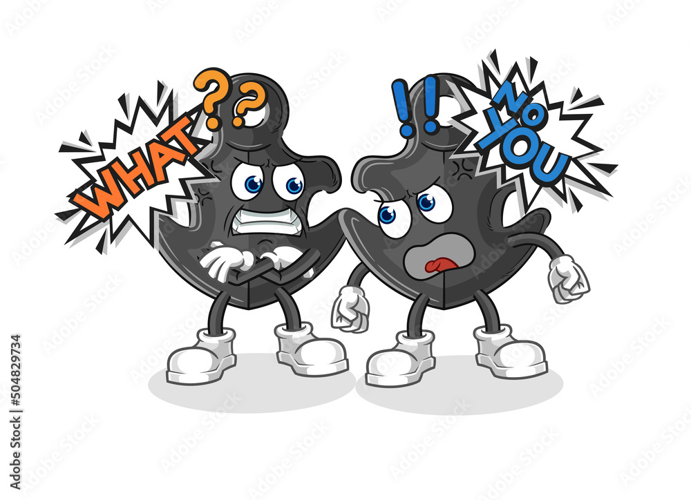 Obraz premium anchor arguing each other cartoon vector