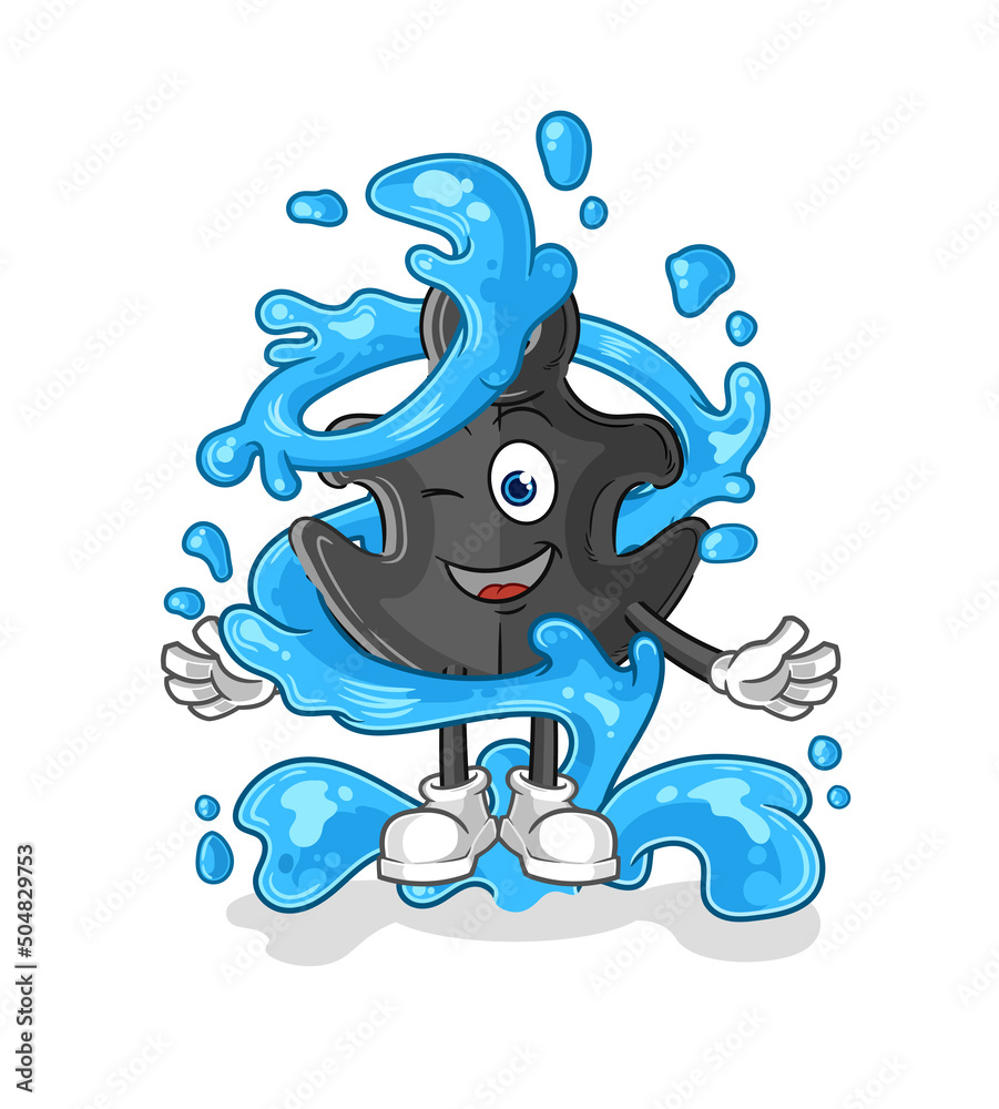 anchor fresh with water mascot. cartoon vector anchor fresh with water mascot. cartoon vector