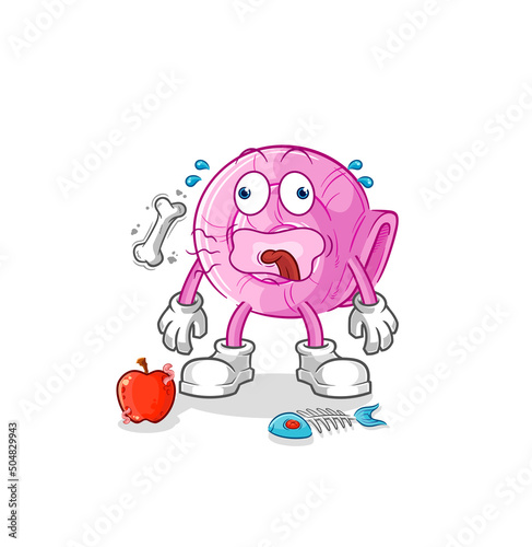 shell burp mascot. cartoon vector