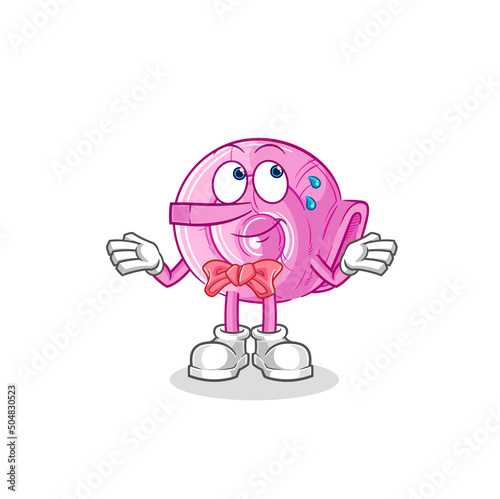 shell lie like Pinocchio character. cartoon mascot vector
