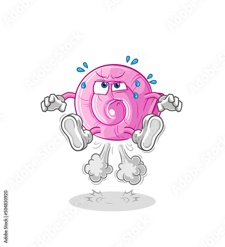 shell fart jumping illustration. character vector