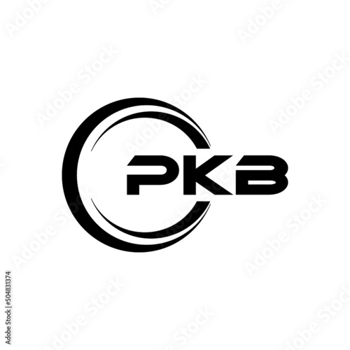 PKB letter logo design with white background in illustrator, vector logo modern alphabet font overlap style. calligraphy designs for logo, Poster, Invitation, etc.