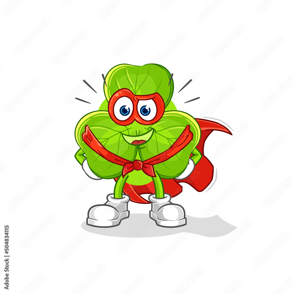 Fototapeta premium clover heroes vector. cartoon character