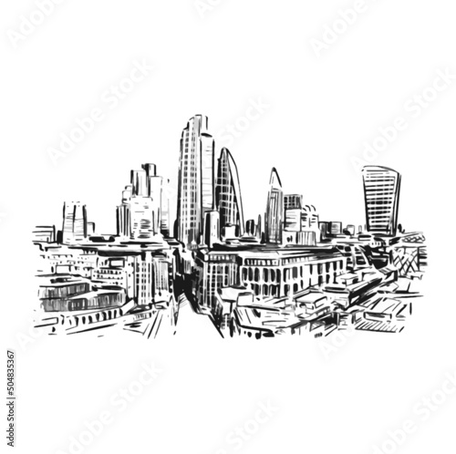 Sketch Of London city scape 