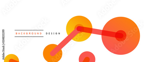 Abstract background. Round dots connected by lines. Trendy techno business template for wallpaper, banner, background or landing