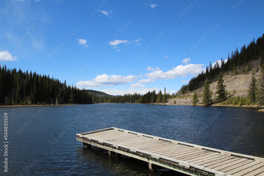 lake in the mountains, nordegg, alberta